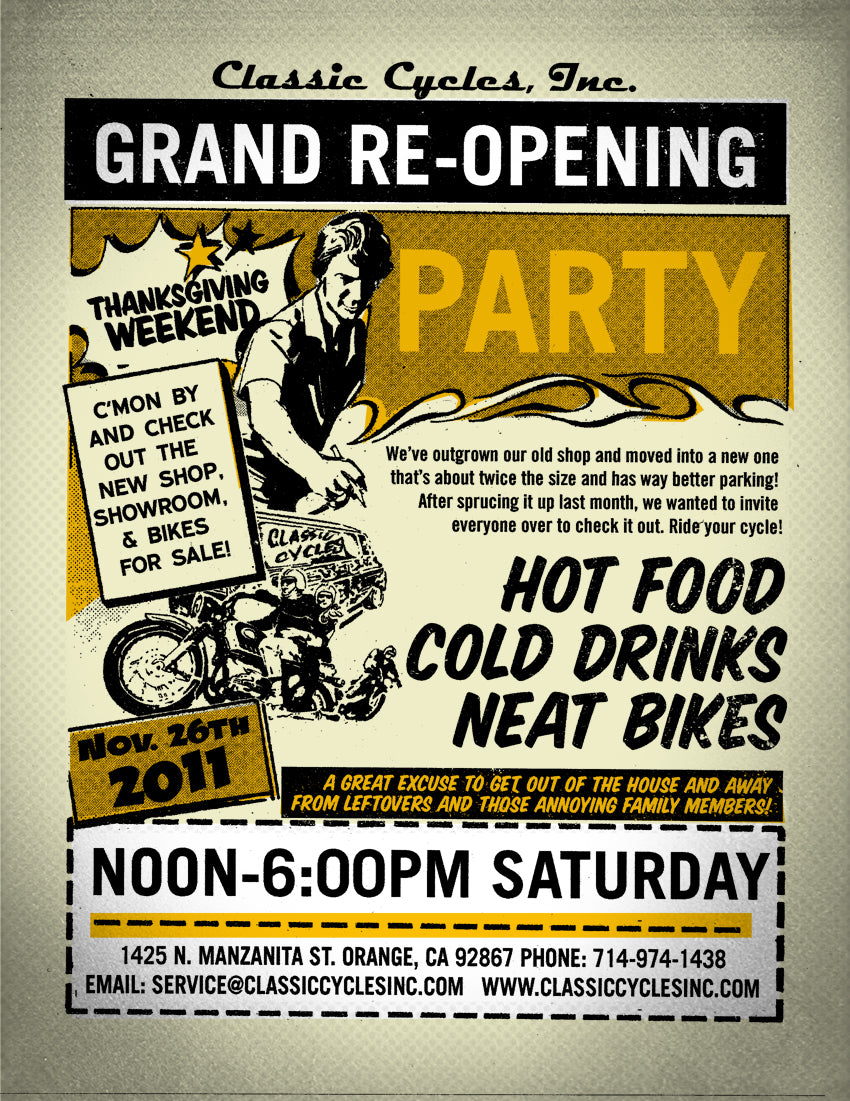 Classic Cycles Inc Grand Re-Opening Party