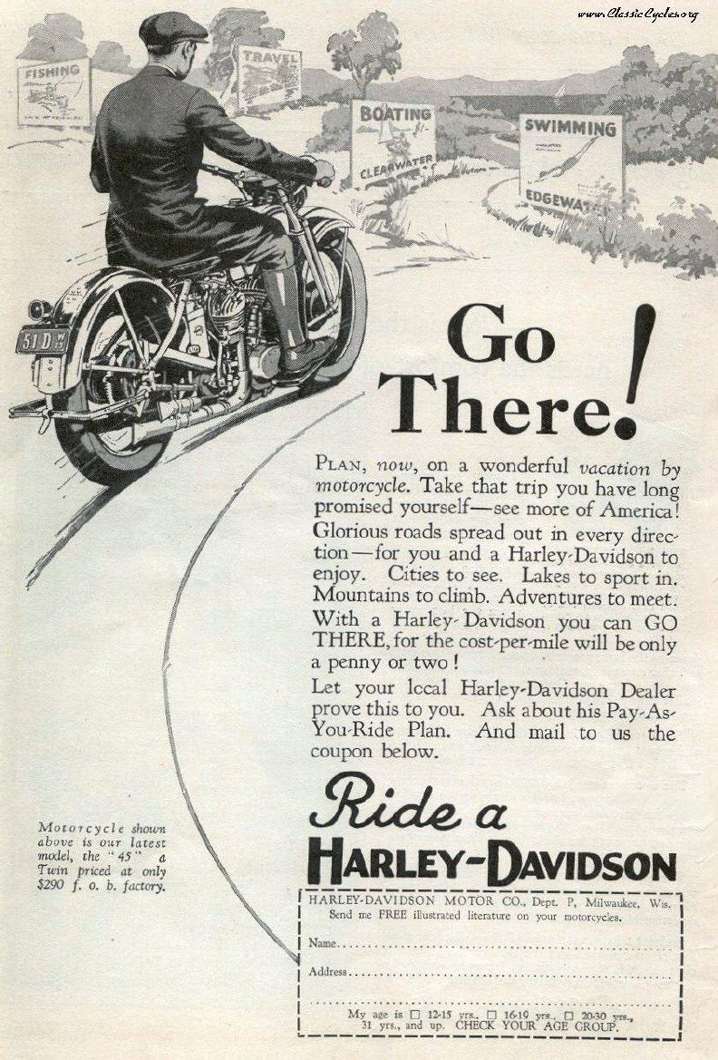 Old Harley Ads