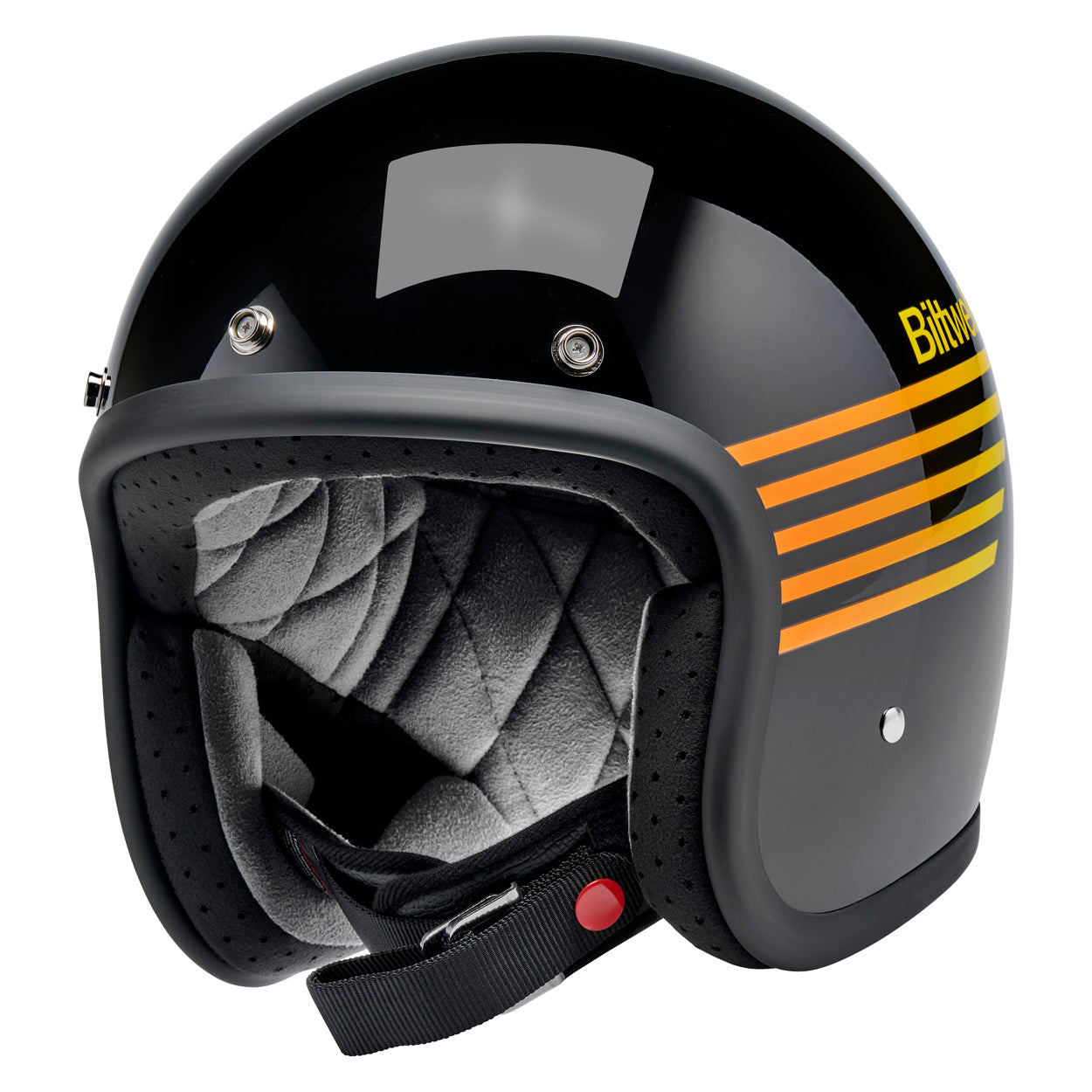 Biltwell Bonanza Helmet DOT Approved - Lightspeed B/O/Y