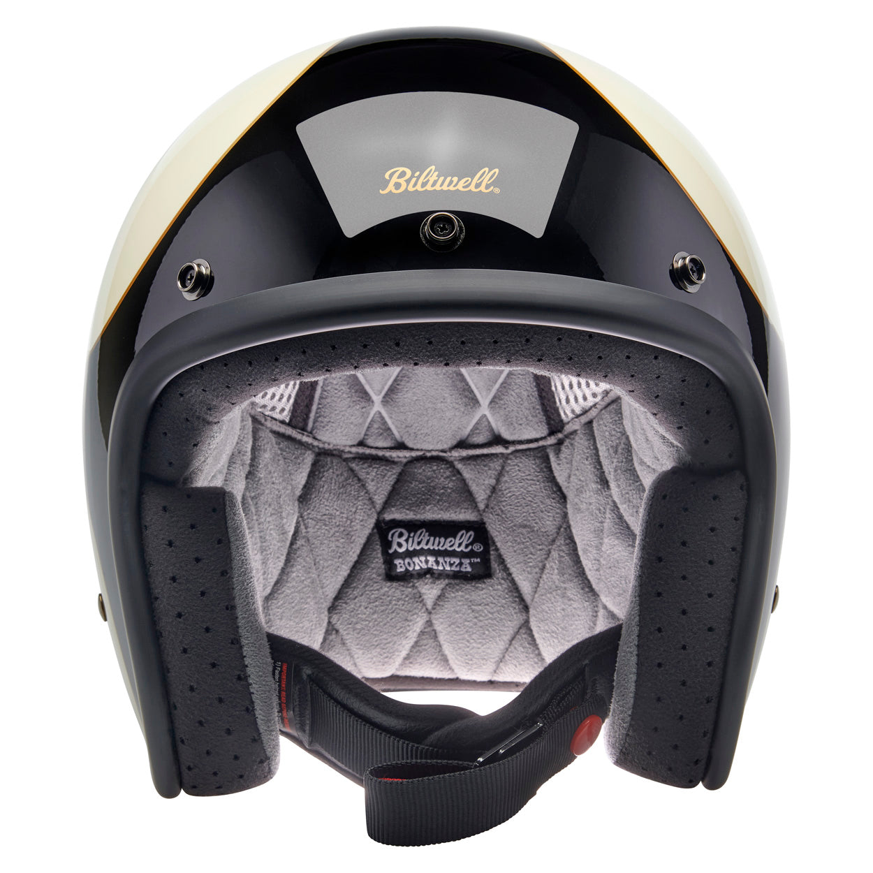 Bonanza Helmet - Scallop Gloss Vintage White / Gloss Black