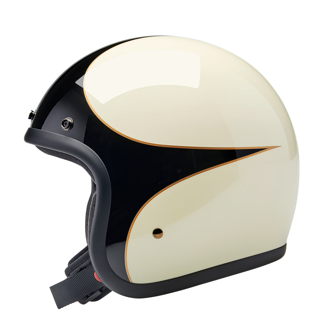 Bonanza Helmet - Scallop Gloss Vintage White / Gloss Black