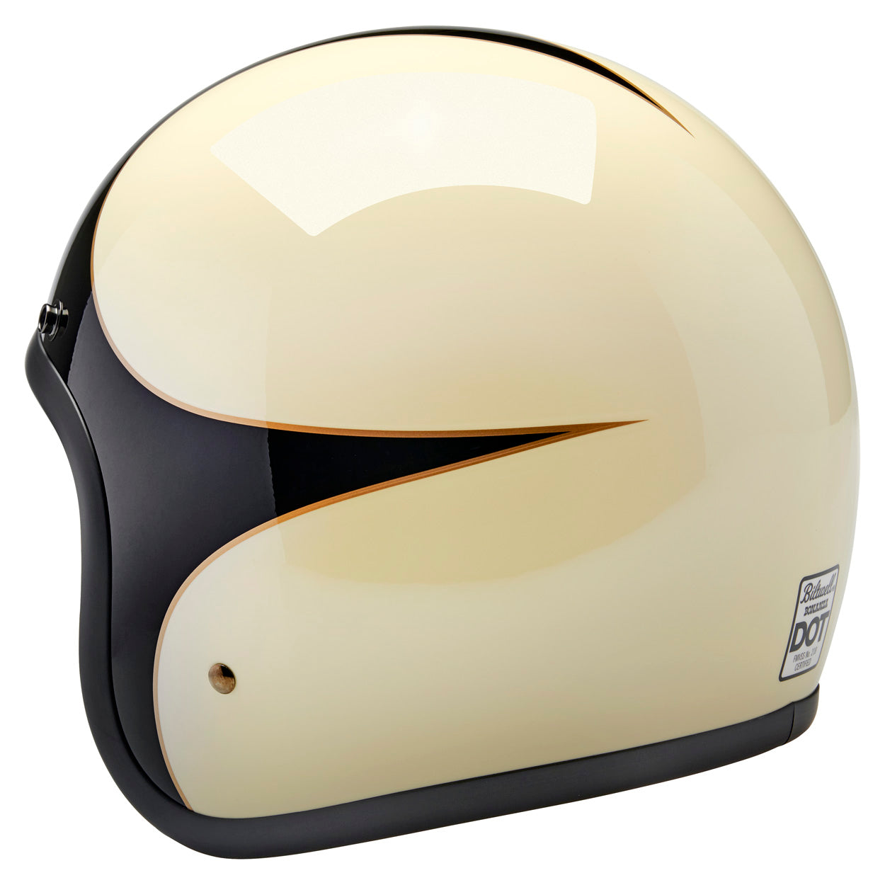 Bonanza Helmet - Scallop Gloss Vintage White / Gloss Black