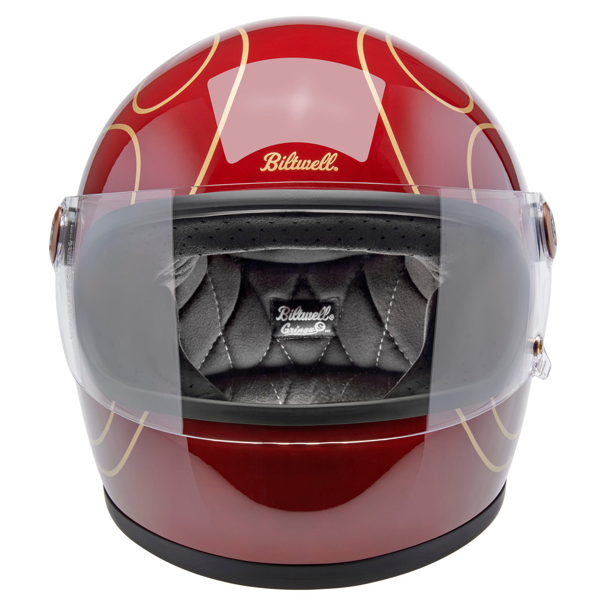 Gringo S Helmet - Gloss Garnet Red Flames