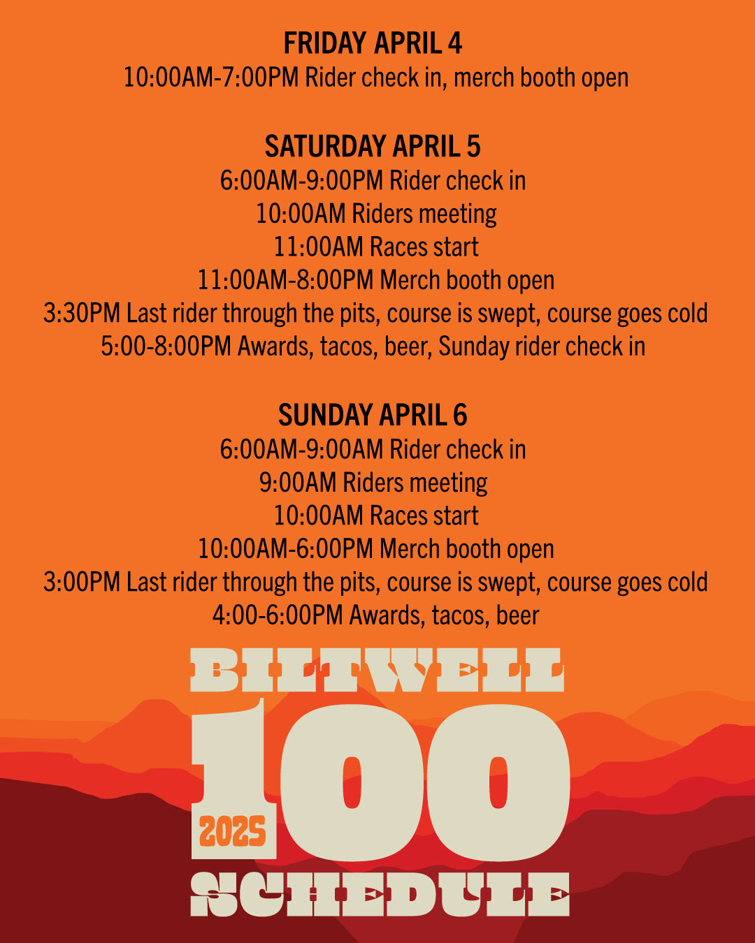 2025 Biltwell 100 Rider Entry