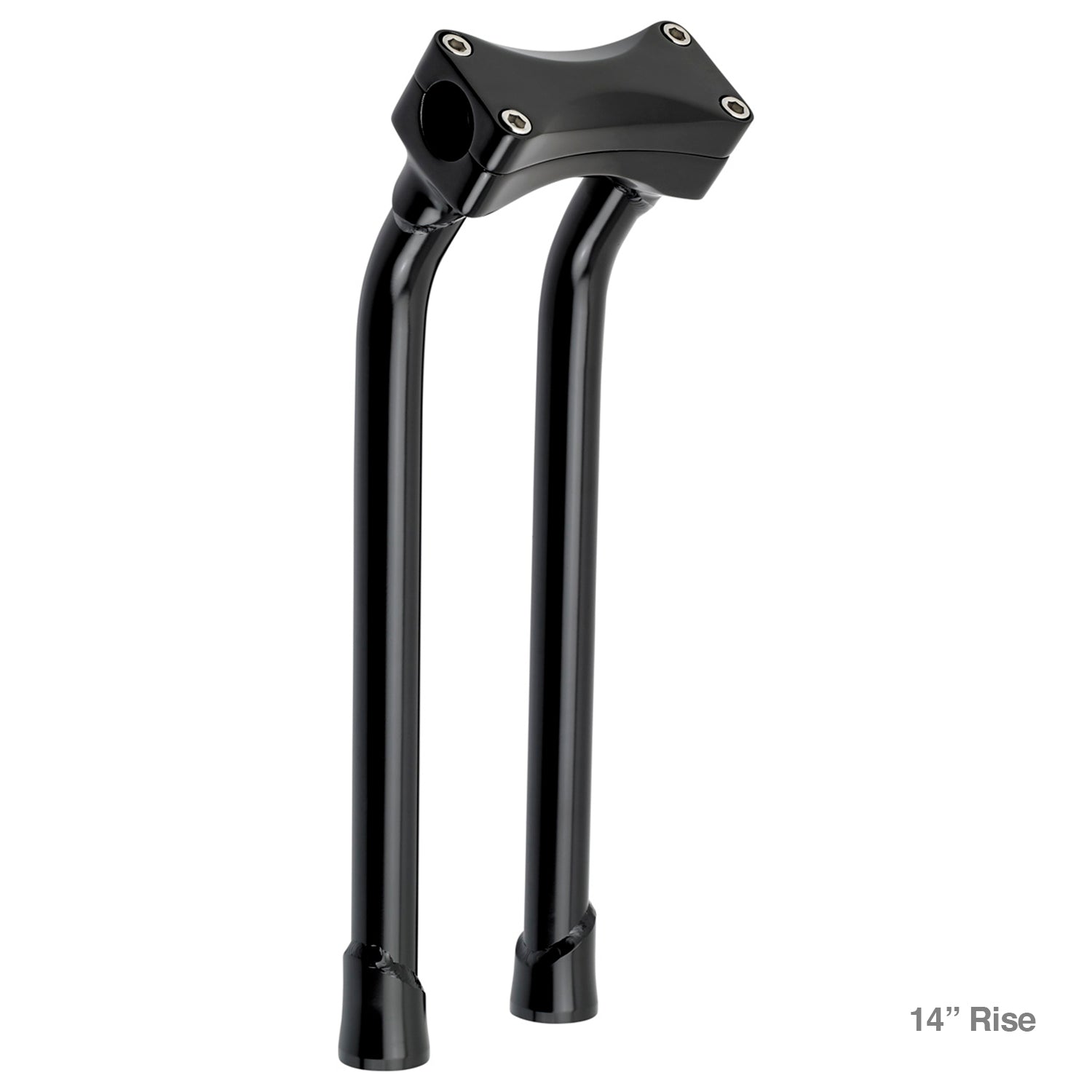 CLOSEOUT Murdock O/S Pullback Risers 6" 10" 12" 14" - Black Electroplate