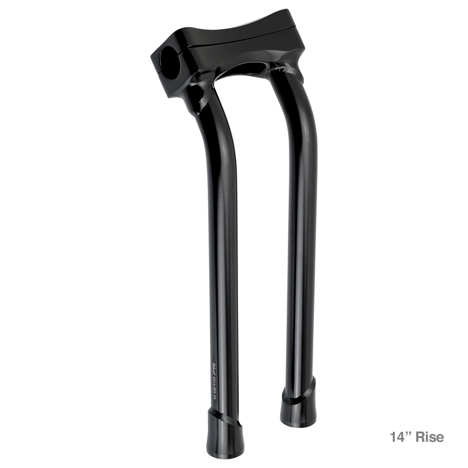 CLOSEOUT Murdock O/S Pullback Risers 6" 10" 12" 14" - Black Electroplate