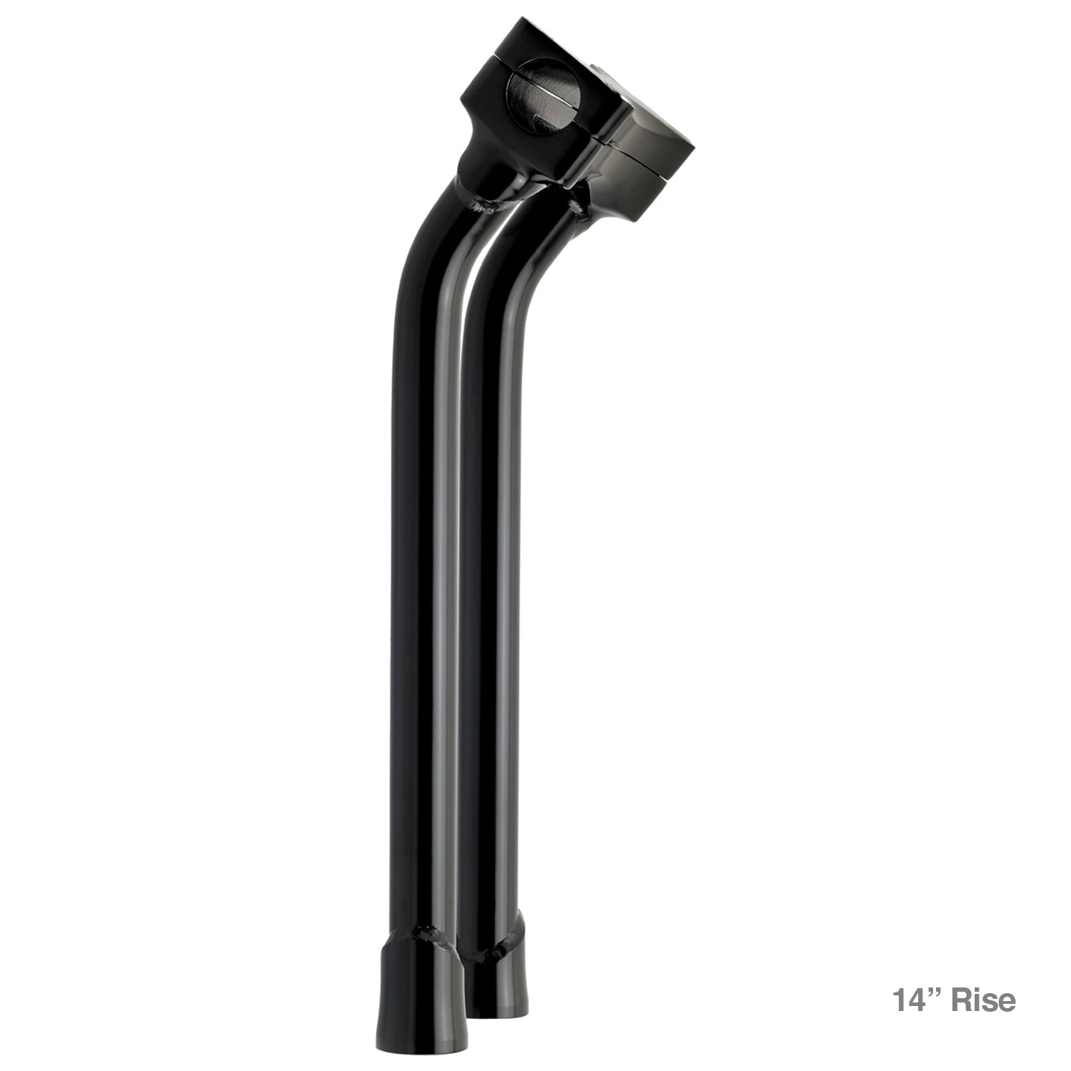 CLOSEOUT Murdock O/S Pullback Risers 6" 10" 12" 14" - Black Electroplate