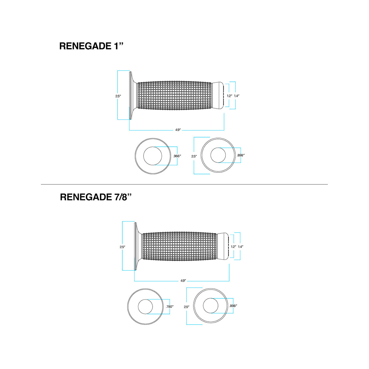 Renegade TPV Grips - Grey