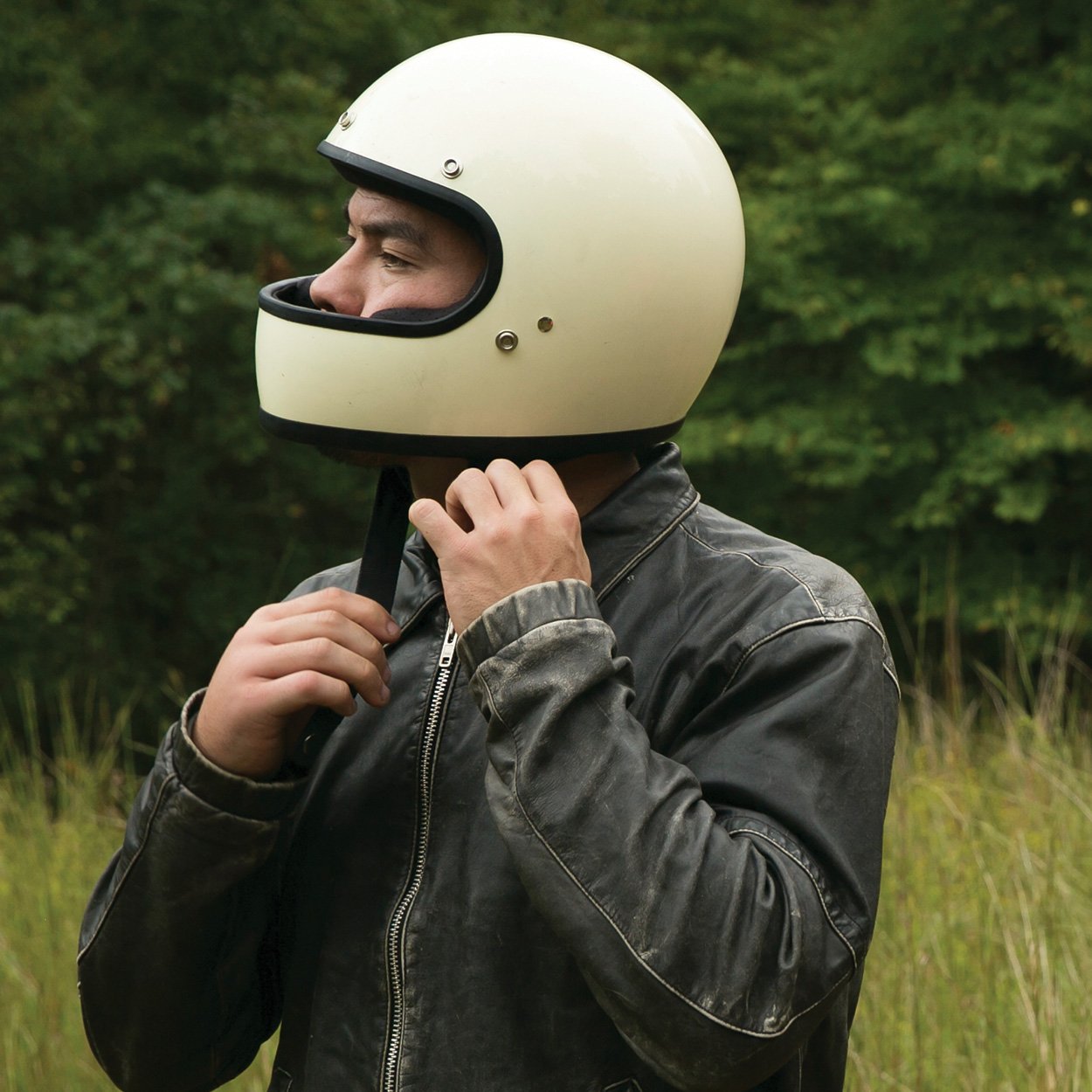 Casco Integrale Biltwell Gringo Gloss Vintage White