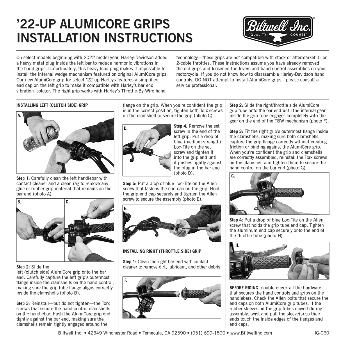 AlumiCore Grip Set TBW 22+ - Black Electroplate