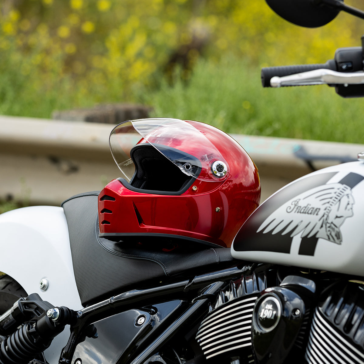 Lane Splitter ECE R22.06 Helmet - Metallic Cherry Red