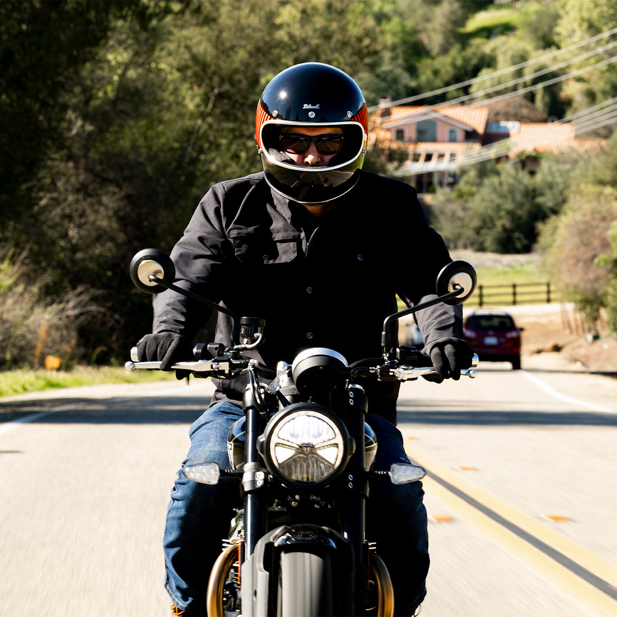 Gringo Helmet - Raceflow Gloss Black / Red / White / Blue