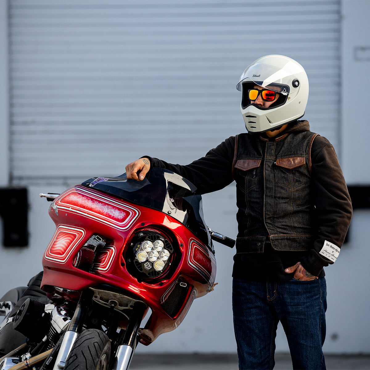 Billlie ビートロード　ツキ　beat road Lane Splitter Helmet - Gloss Chalk