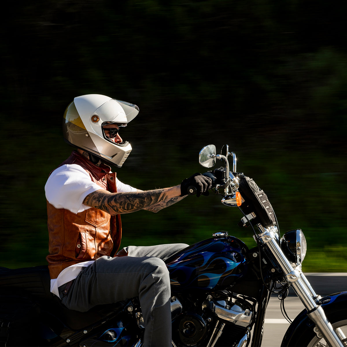 Lane Splitter Helmet - Intersection Gold Silver Bronze