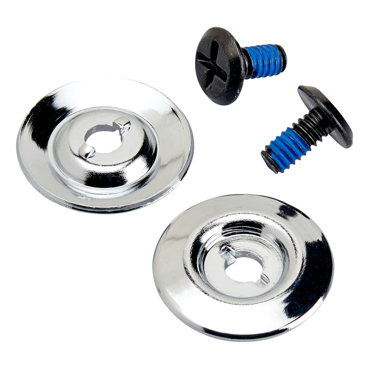 Helmet Hardware Kit - Black Screw / Chrome Baseplate