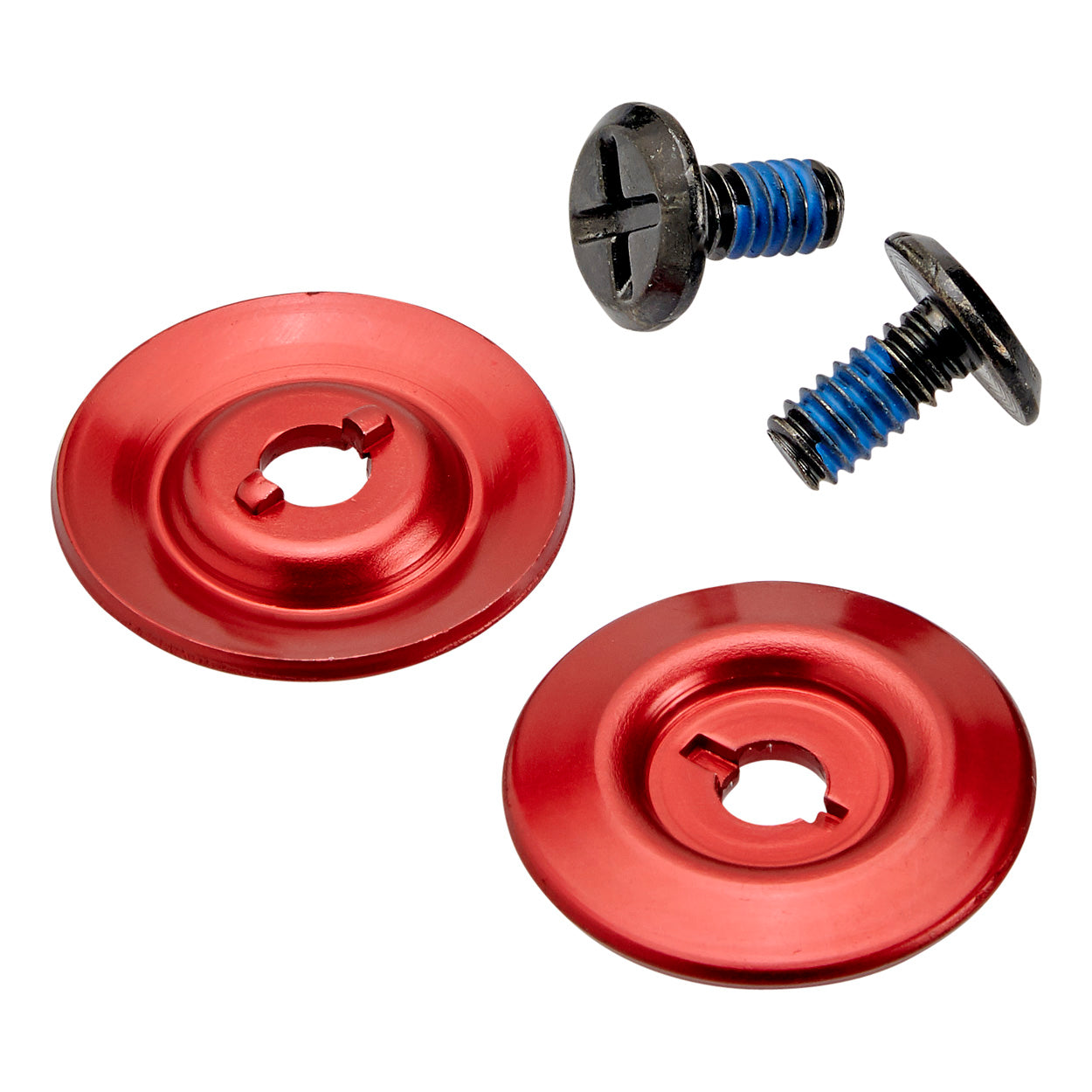 Helmet Hardware Kit - Black Screw / Red Baseplate