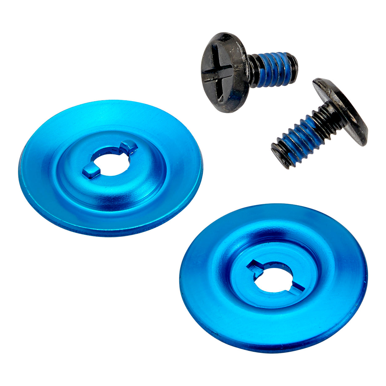 Helmet Hardware Kit - Black Screw / Blue Baseplate