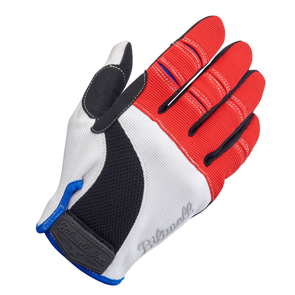 Moto Gloves - Red/White/Blue