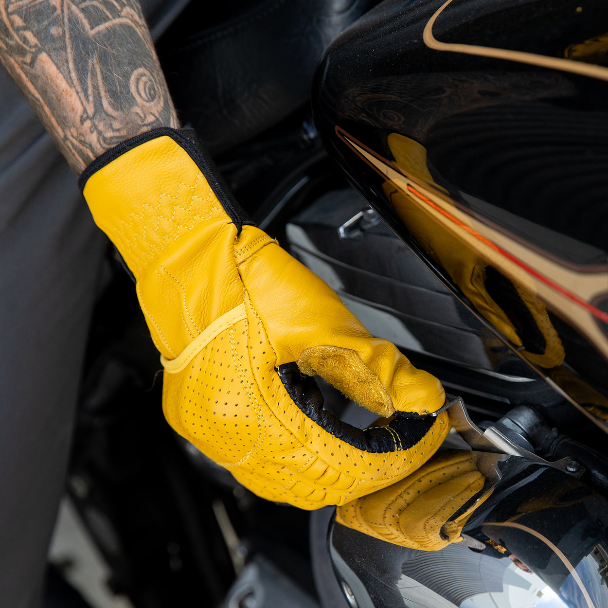 Biltwell Work Gloves 2.0 - Gold