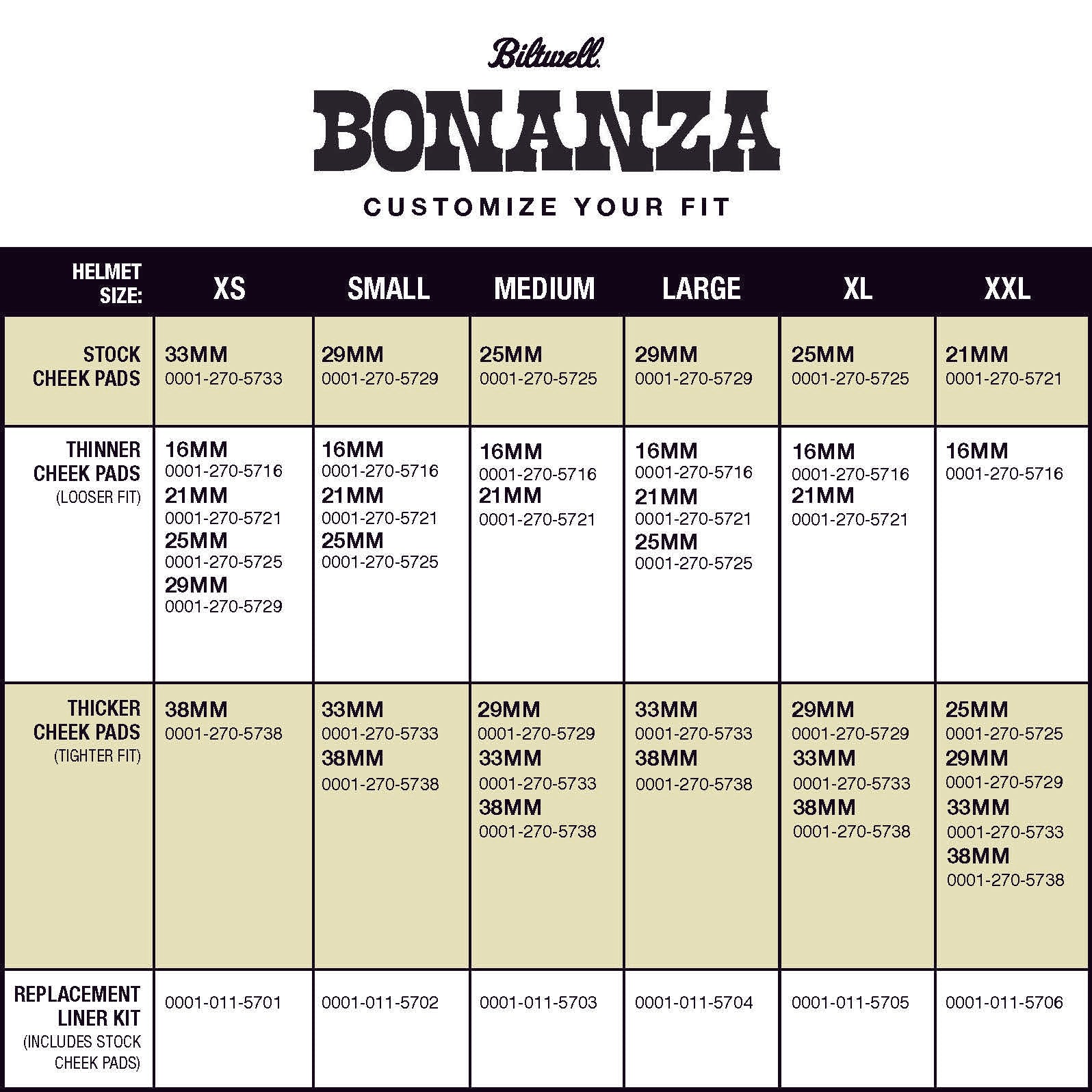 Bonanza Helmet Liner - DOT