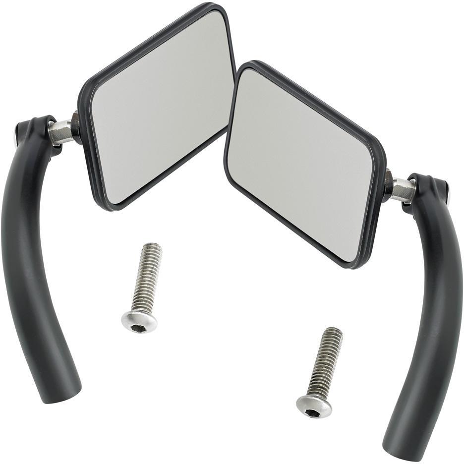 Utility Mirror Rectangle Perch Mount - Black