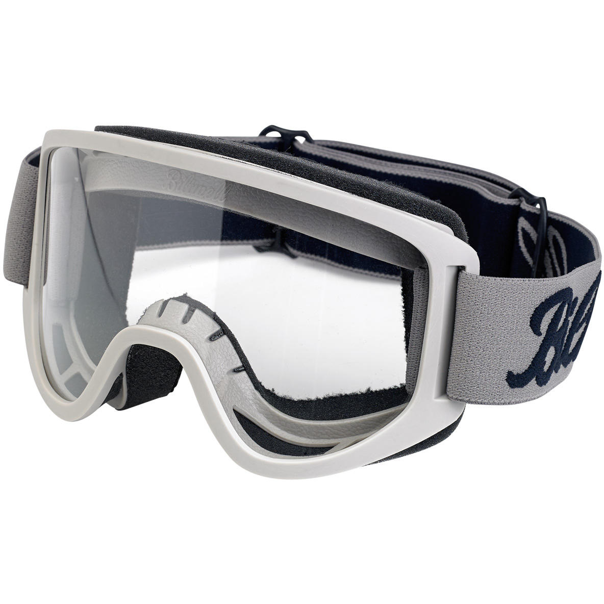 motorbike goggles Biltwell Moto 2.0 Script Goggles Titanium with Anti-Fog Lens