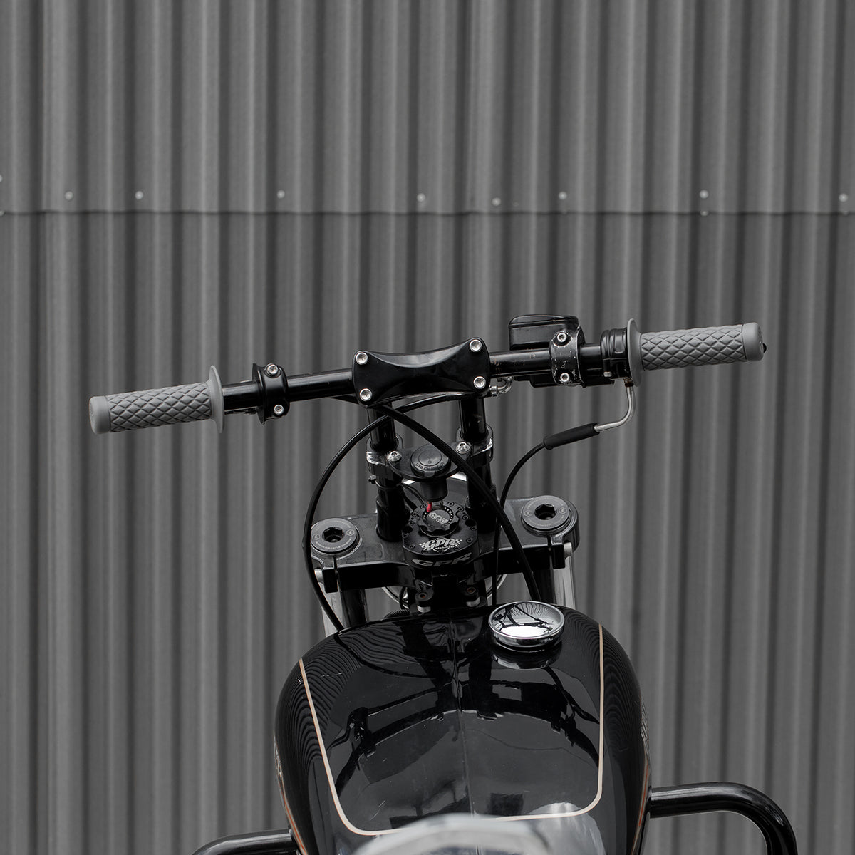 Poignée moto classic vintage, moto-scrambler