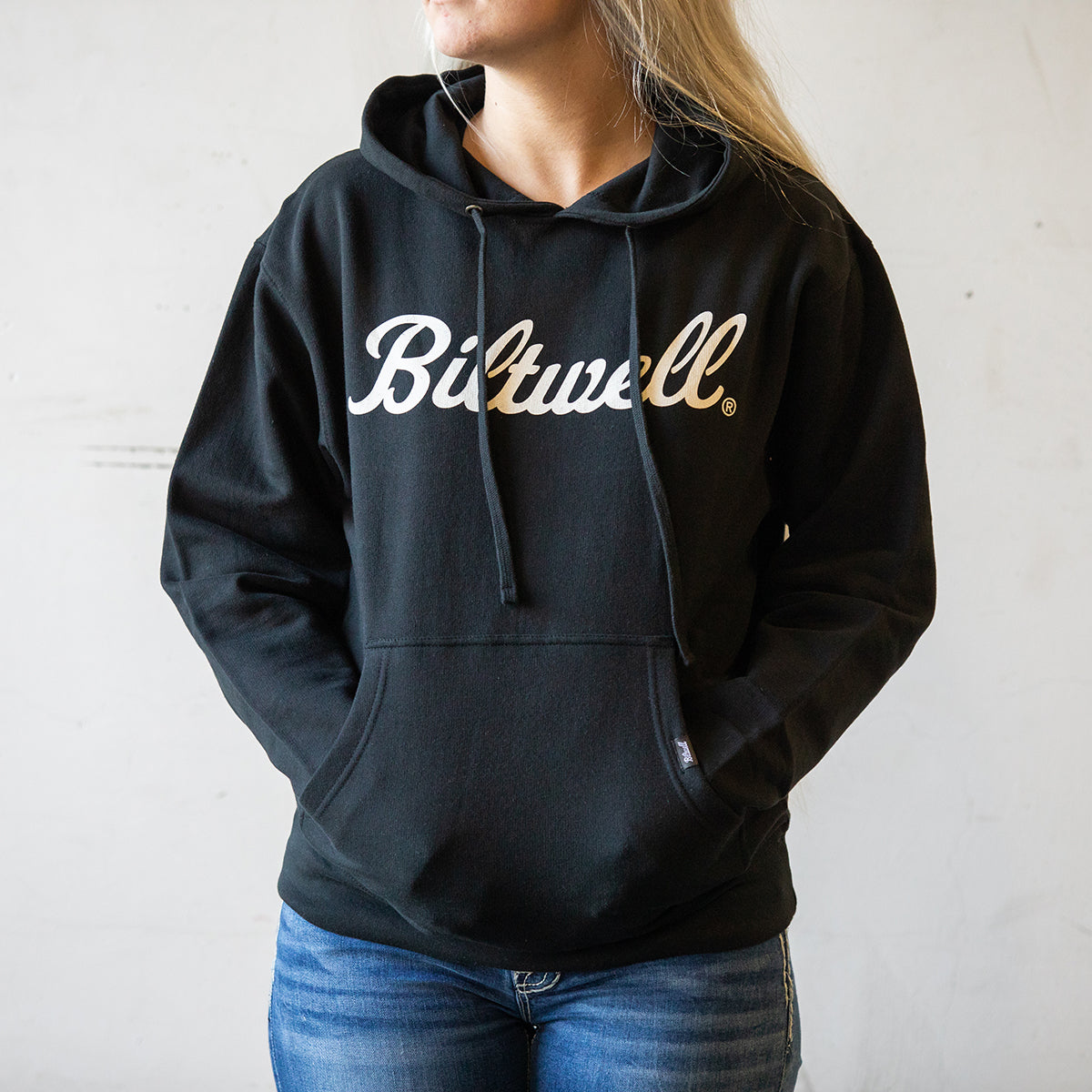 CLOSEOUT Script Pullover Hoodie - Black