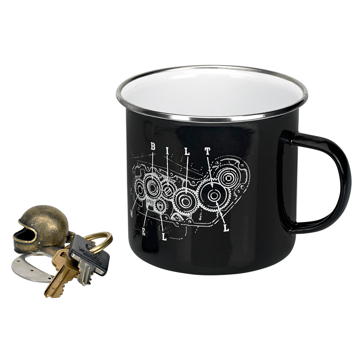 Biltwell Camp Mug - Quad Black/White 18oz