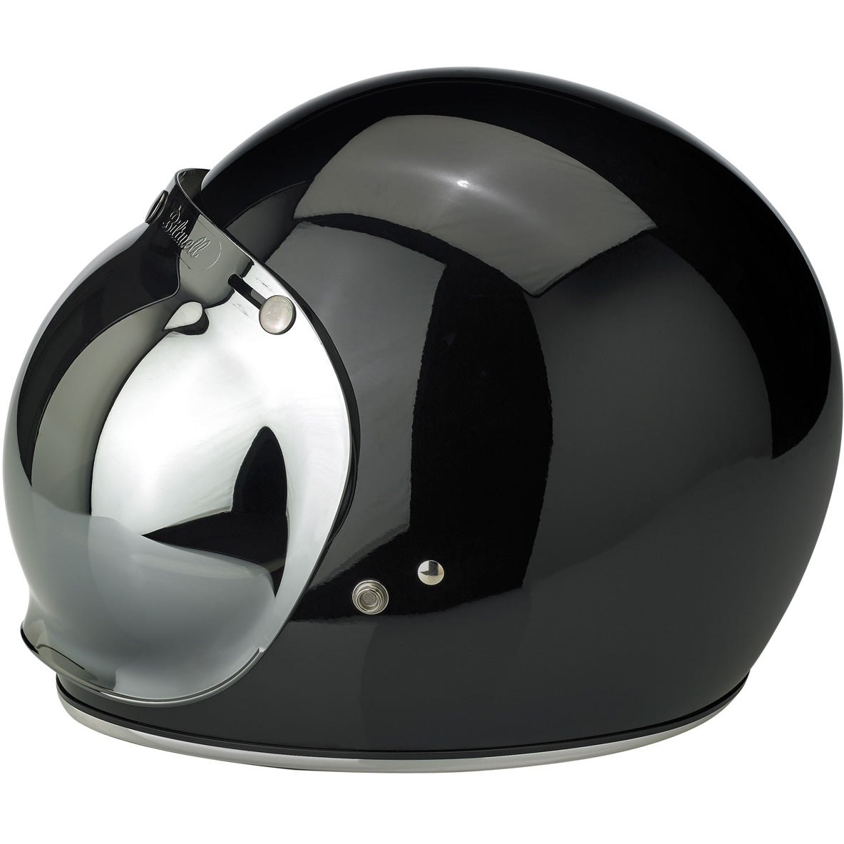 Bubble universelle argentée pour casque moto Gringo et 3 points par Biltwell