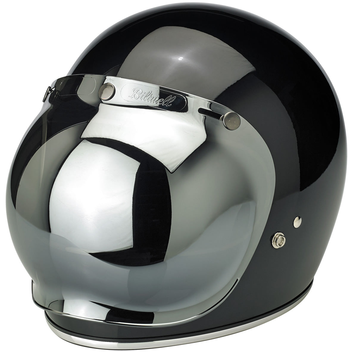 Bubble universelle argentée pour casque moto Gringo et 3 points par Biltwell