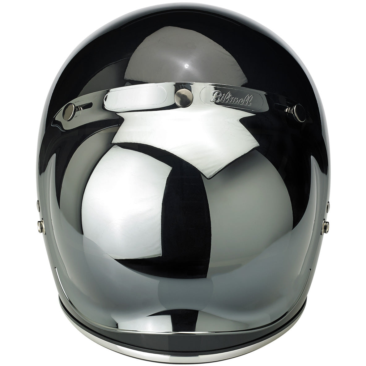 chrome motorcycle helmet Biltwell Bubble Shield Anti-Fog