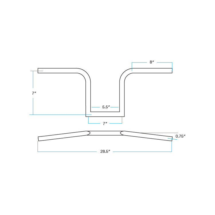 Frisco 7/8" - Black Electroplate