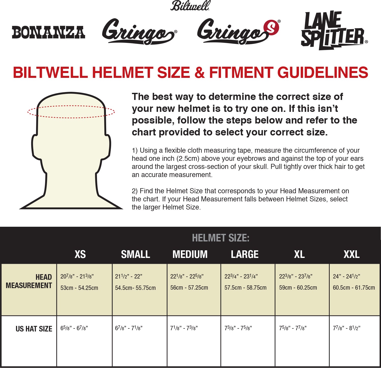 Biltwell gringo deals shell sizes