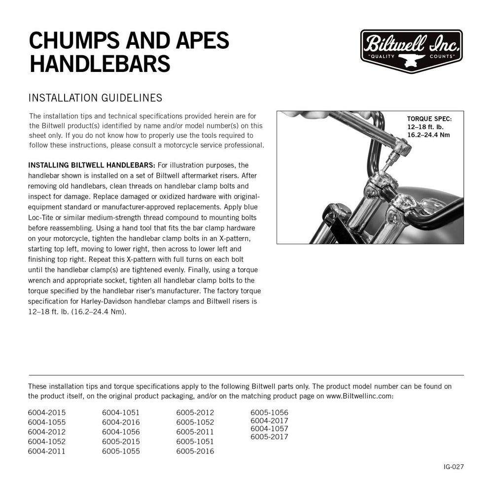 CLOSEOUT Biltwell Chumps Handlebars 1