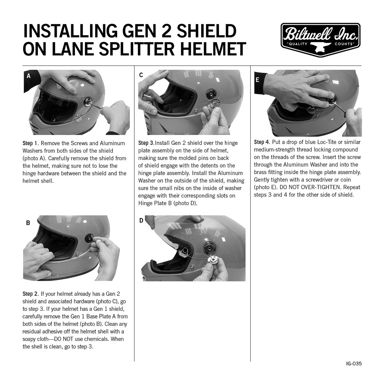 Helmet Shield Gen 2  Baseplate Kit Set