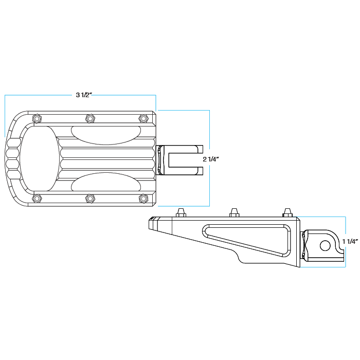 Punisher Foot Pegs HD Rider - Polished