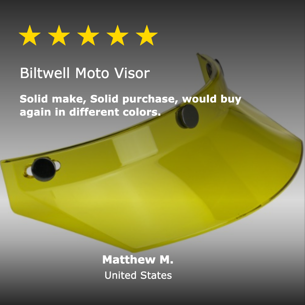 Moto Visor - Yellow