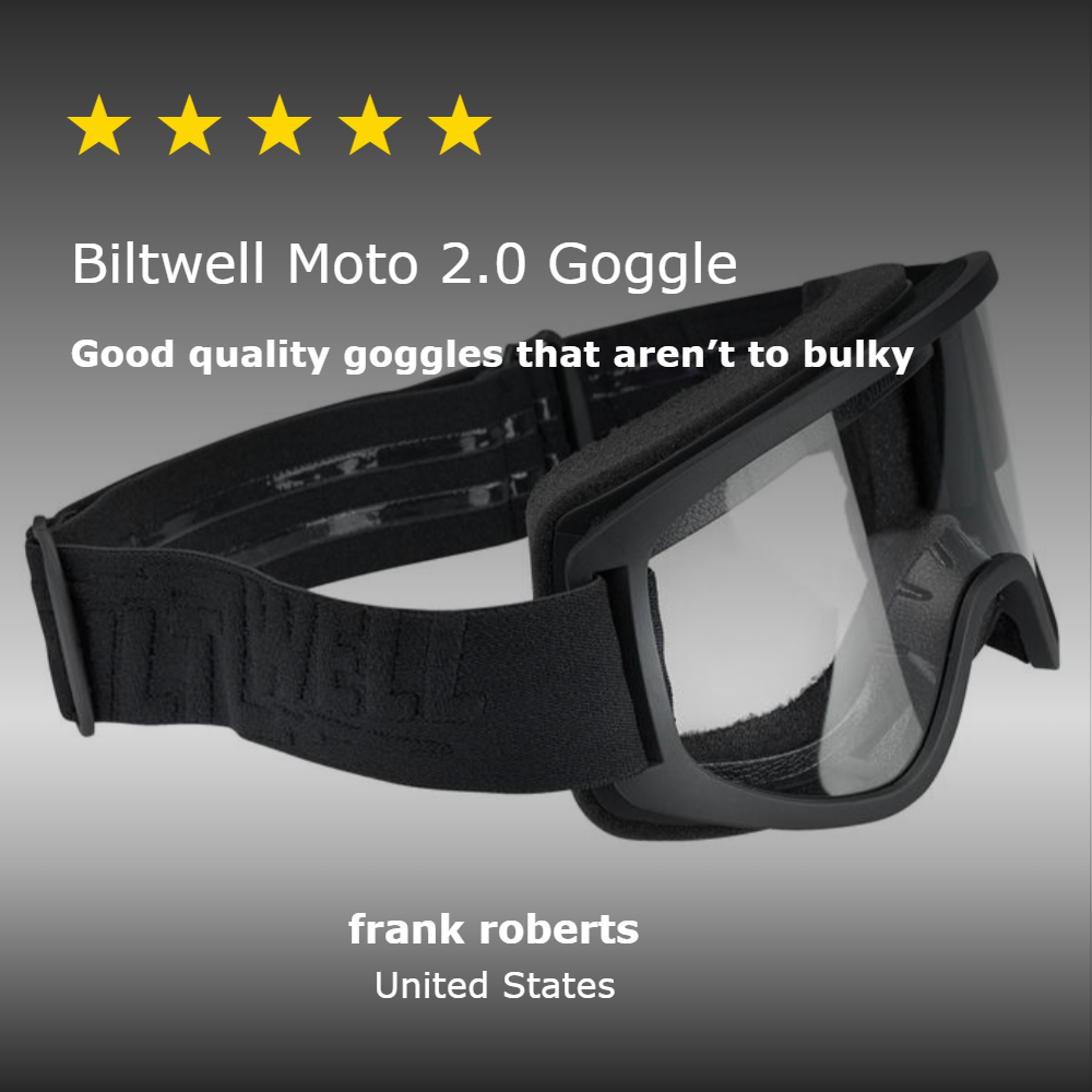 goggle black Biltwell Moto 2.0 Goggle
