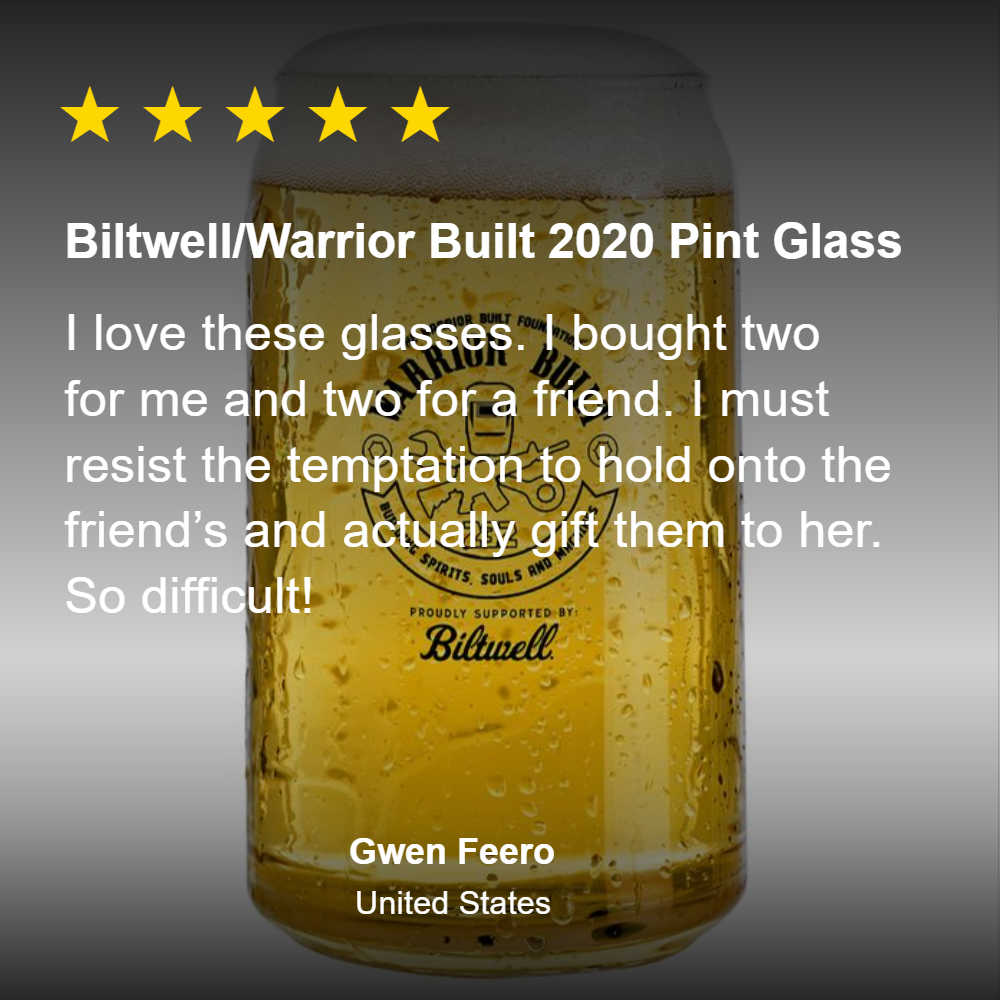 Warrior Built 2020 Pint Glass