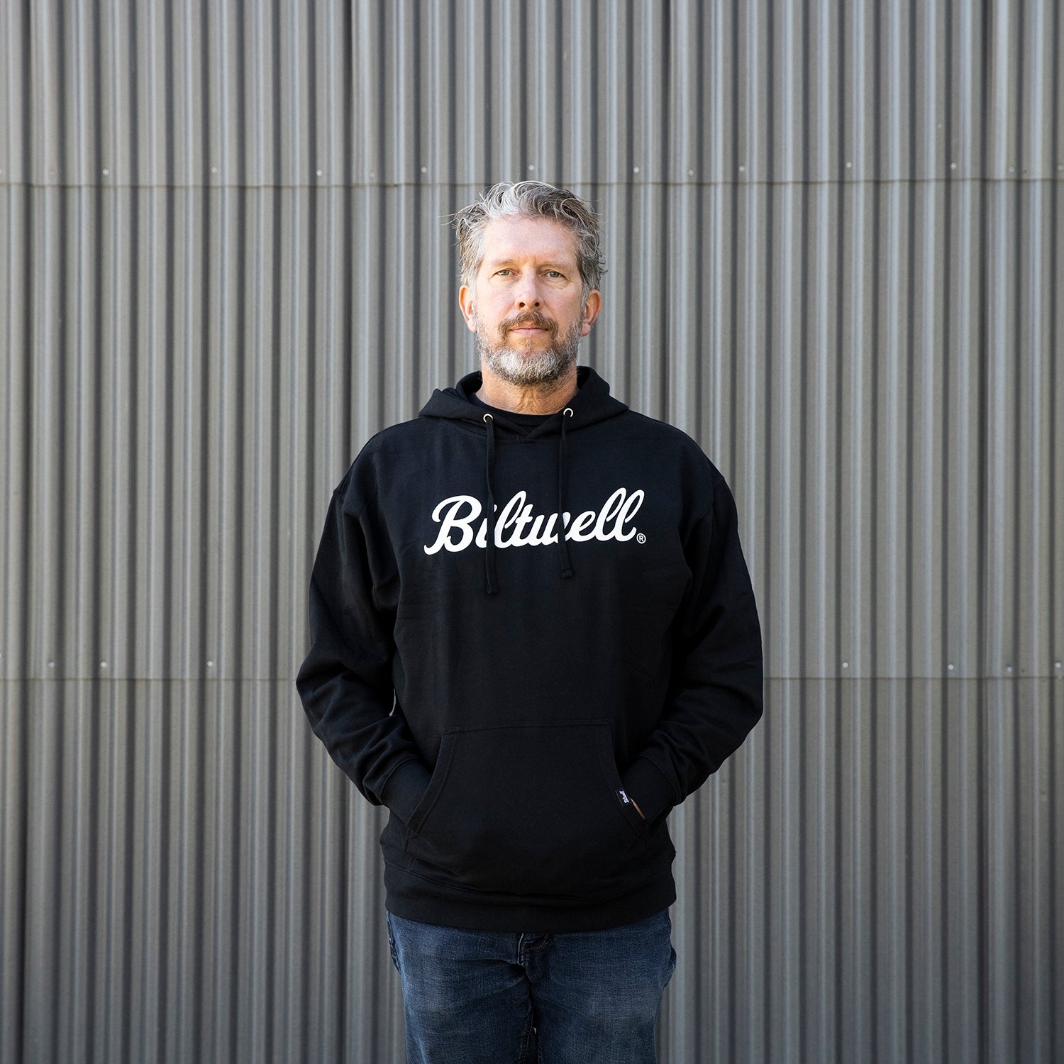 CLOSEOUT Script Pullover Hoodie - Black
