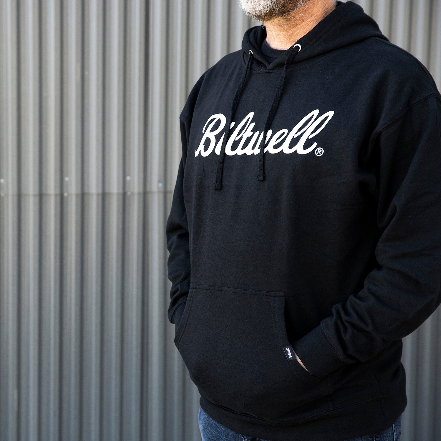 CLOSEOUT Script Pullover Hoodie - Black