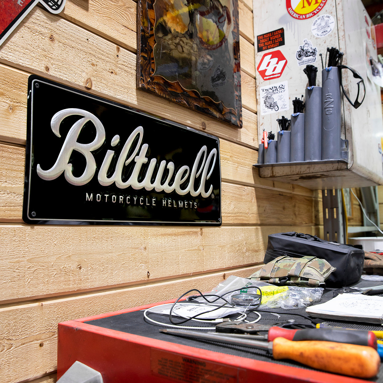 Biltwell Shop Sign - Script