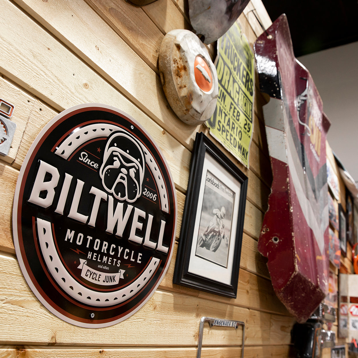 CLOSEOUT Biltwell Shop Sign - Bulldog