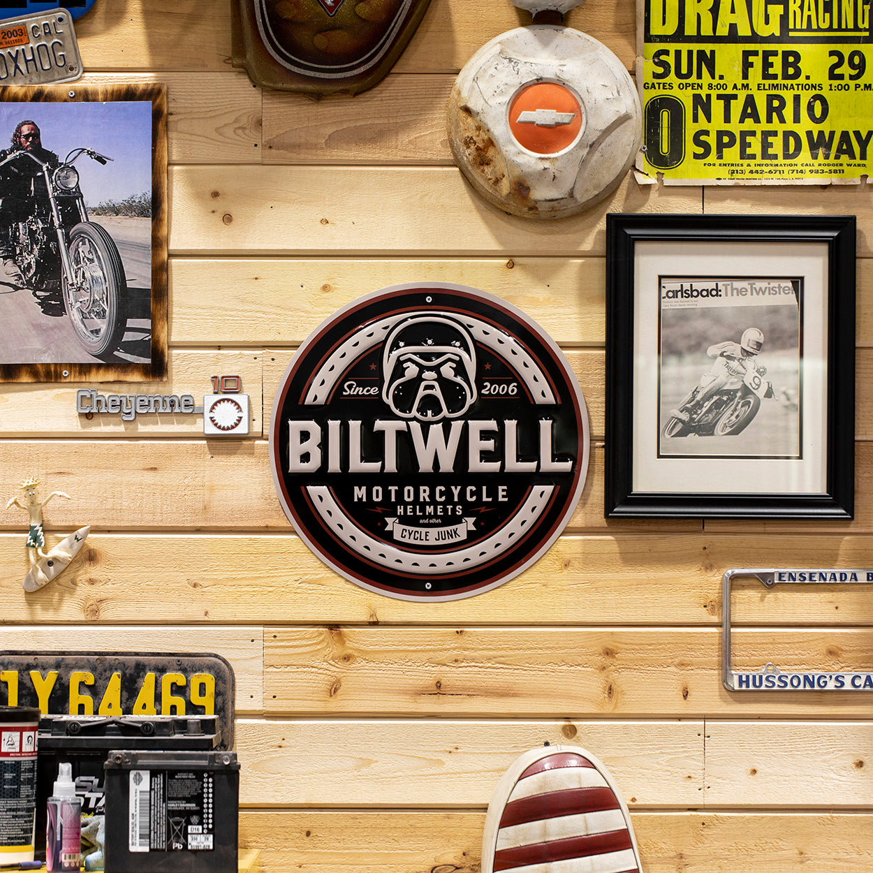 CLOSEOUT Biltwell Shop Sign - Bulldog
