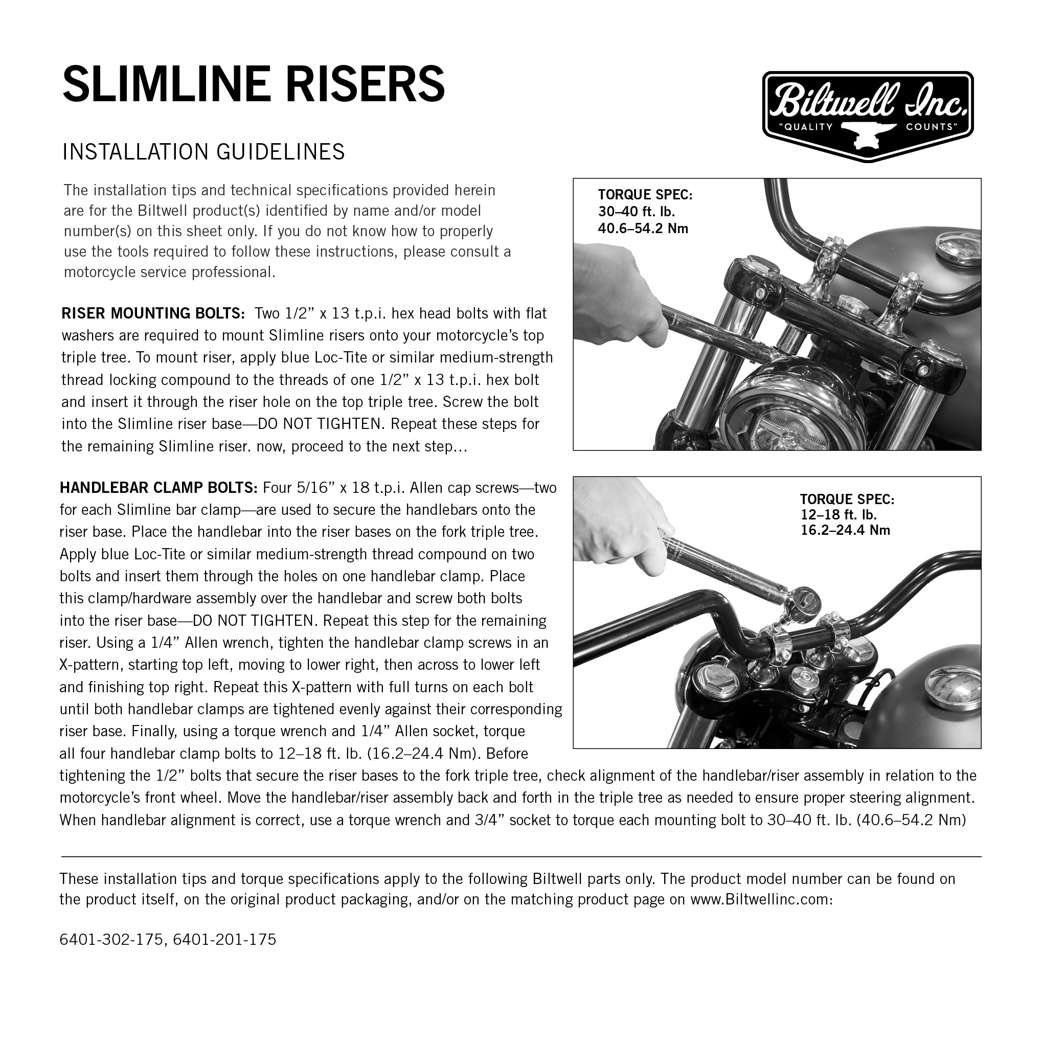 Slimline Risers 1" - Polished