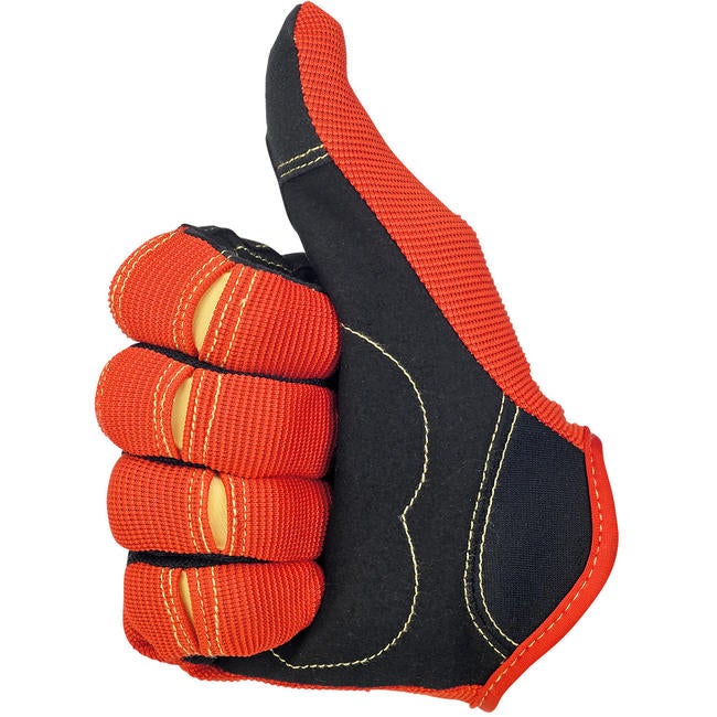 Moto Gloves - Orange/Black/Yellow