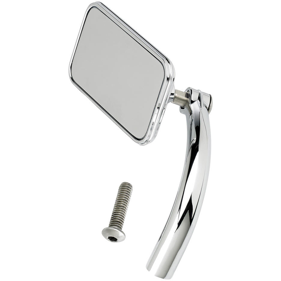 Utility Mirror Rectangle Perch Mount - Chrome