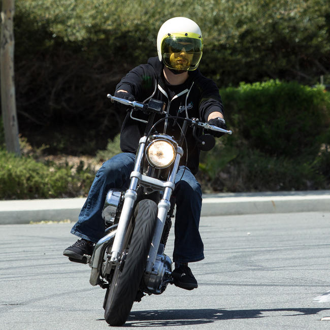 Visière Biltwell bubble shield anti-fog red, écran casque moto jet